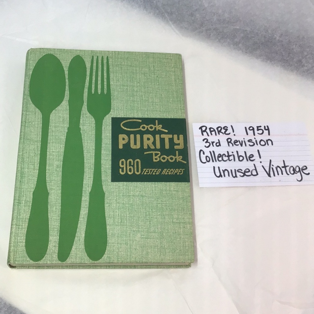 🔥Purity Cook Book original unused 1954 3rd Revision collectible authentic 50s 💚